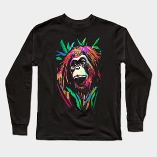 Orangutan pop art Long Sleeve T-Shirt